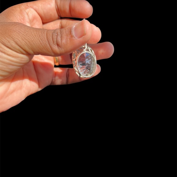 Blue mystic topaz 925 Sterling Silver Pendant - Picture 8 of 10